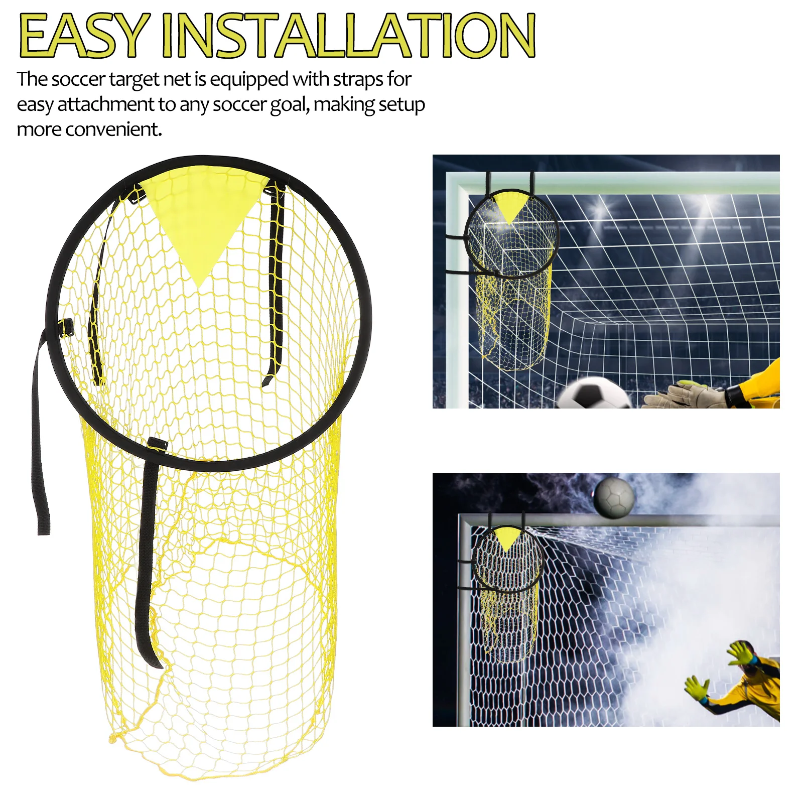 2 Pcs Football Goal Pocket Soccer Netting Balls Netting Training Equipment Net Indoor Practice Polyester