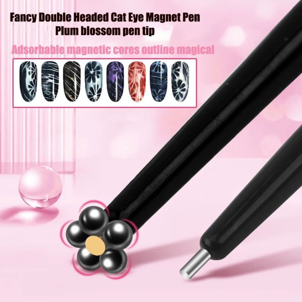 Double Headed Nail Art Magnet Stick Fancy Cat Eyes Magnet for Nail Gel Polish 3d Line Strip Effect Pro Strong Magnetic Pen Tools cat eye nail tool magnetic nail art tools magnetic nail pen magnetic nail tools nail care tools