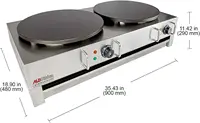Crepe Maker Commercial | Electric Pancake Maker | Nonstick 16” Plate | 110V (Double) 2