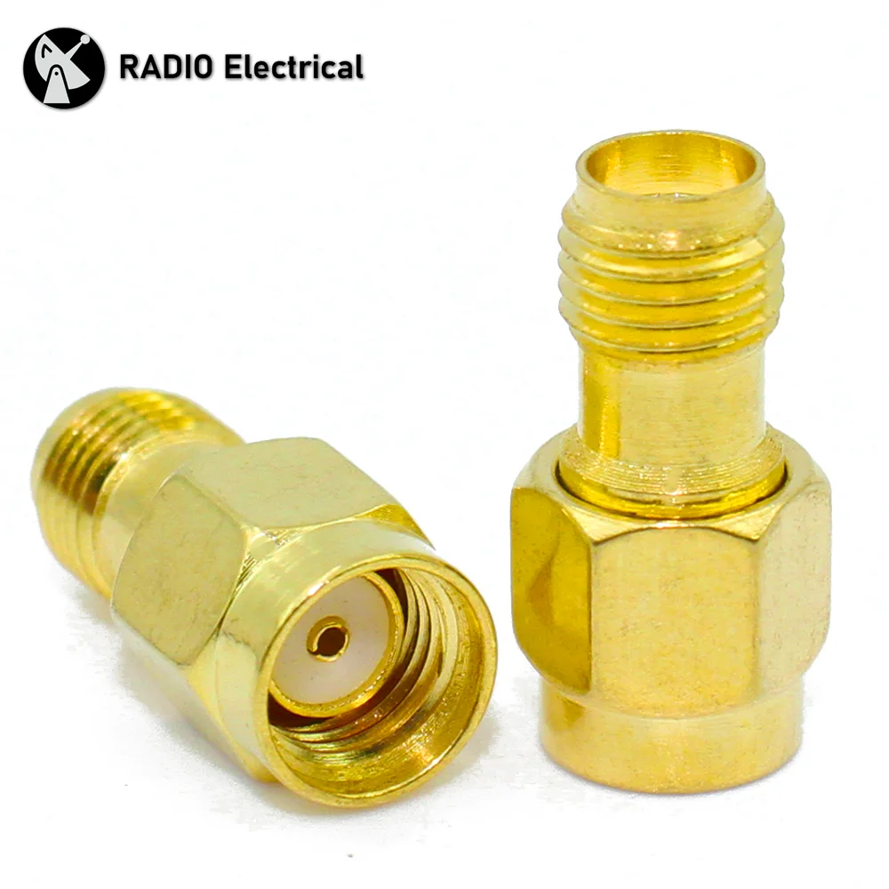 

SMA Female to RP SMA Male Connector Slide on Gold Plated Straight Adapter RF COAXIAL Converter Wire Terminals New Brass