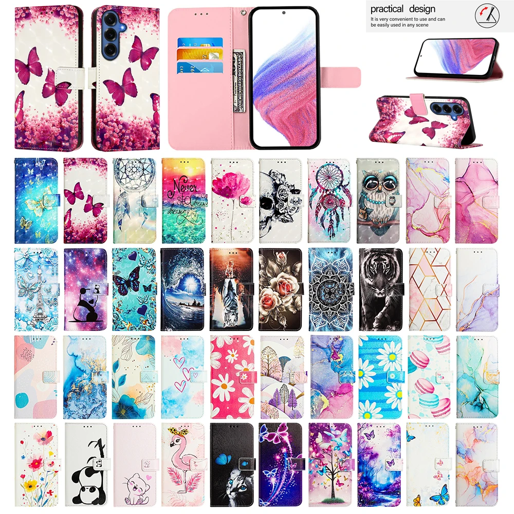 Colorful PU Leather Flip Wallet Phone Case with Card Holder