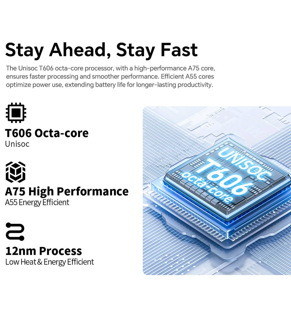 Πλάγια όψη του Teclast P50 που δείχνει τις θύρες