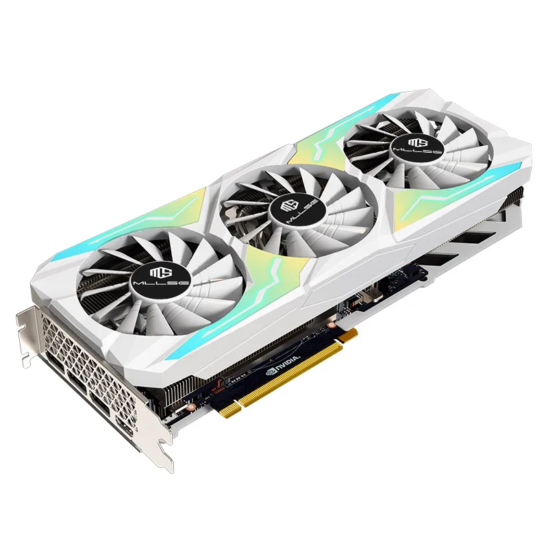 MLLSE Graphics Card RTX 3070 8GB Placa De Video NVIDIA GPU 12Pin GDDR6 256bit HDMI*1 DP*3 PCI-E 4.0 x16 rtx3070 8gb Gaming white