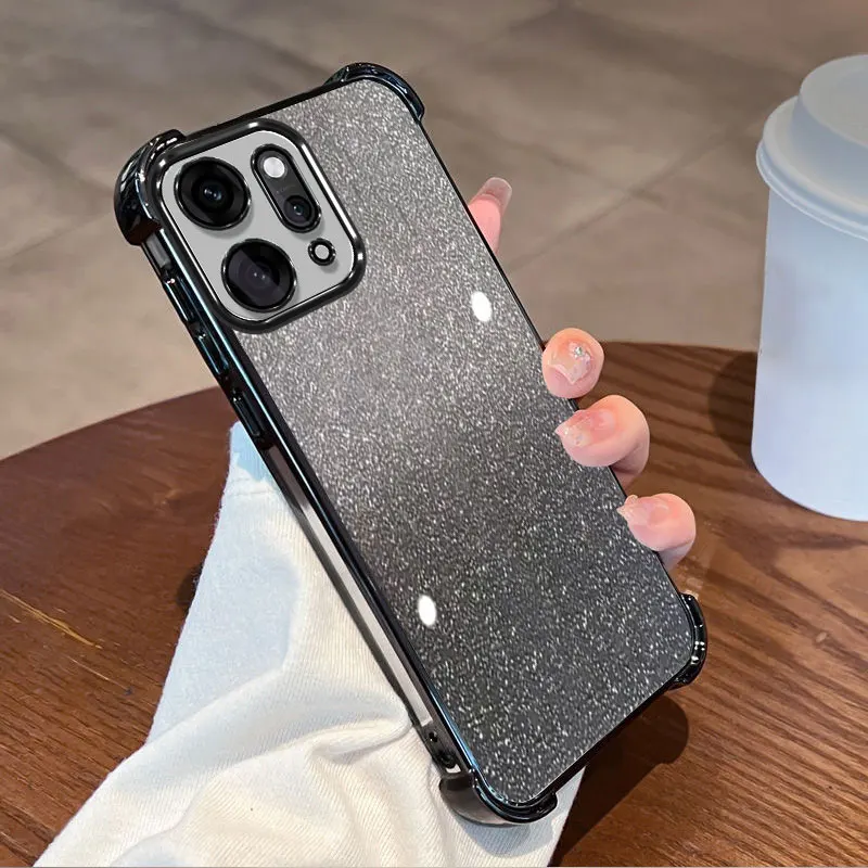 Glitter Plating Clear Protective Cover with Shockproof Design