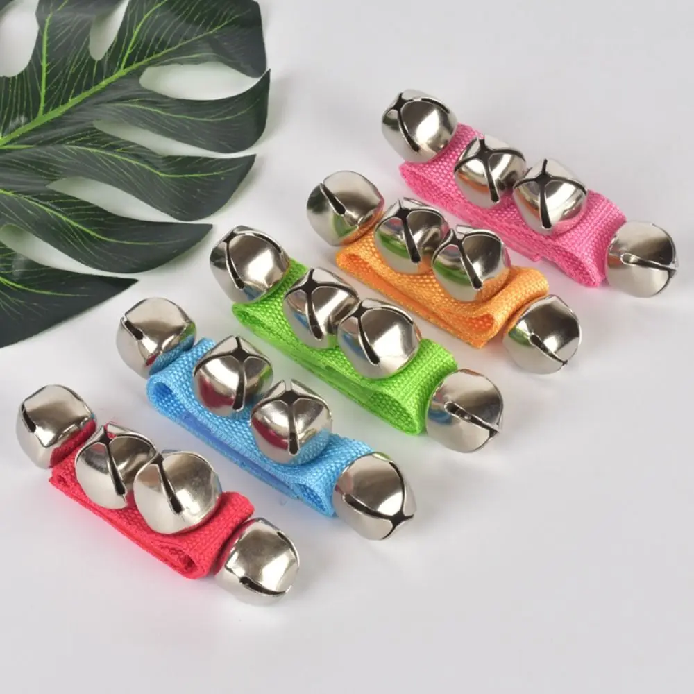 

5Pcs Multicolor Kids Wrist Bells Wearable Musical Bracelets Infant Footbells Gift Not Easy To Deform Hand Percussion Toys Baby