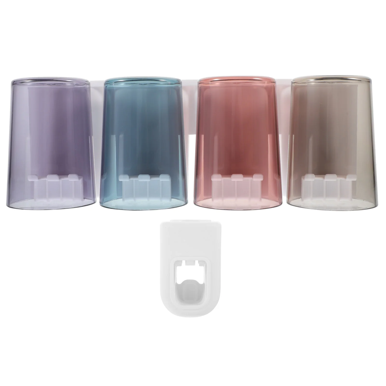 

Toothbrush Holders Hanging Plastic Toothpaste Wall-mounted Rack Organizer White Toilet Shelf Bathroom and Cup