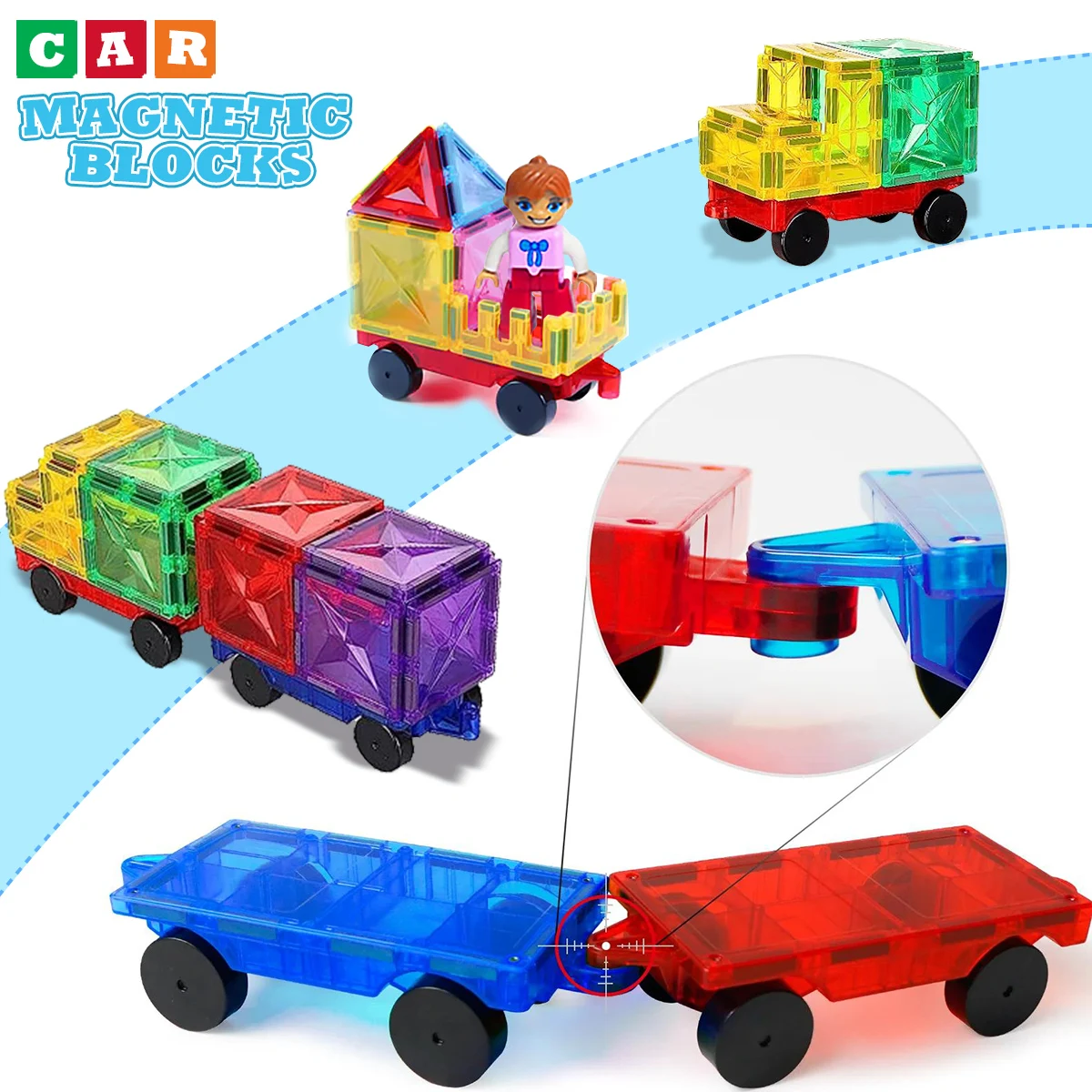 Light Magnetic Building Blocks 3D educational STEM Building Toys stimulate creativity and brain development for boy girl gift magnetic building blocks magnetic assembly toy