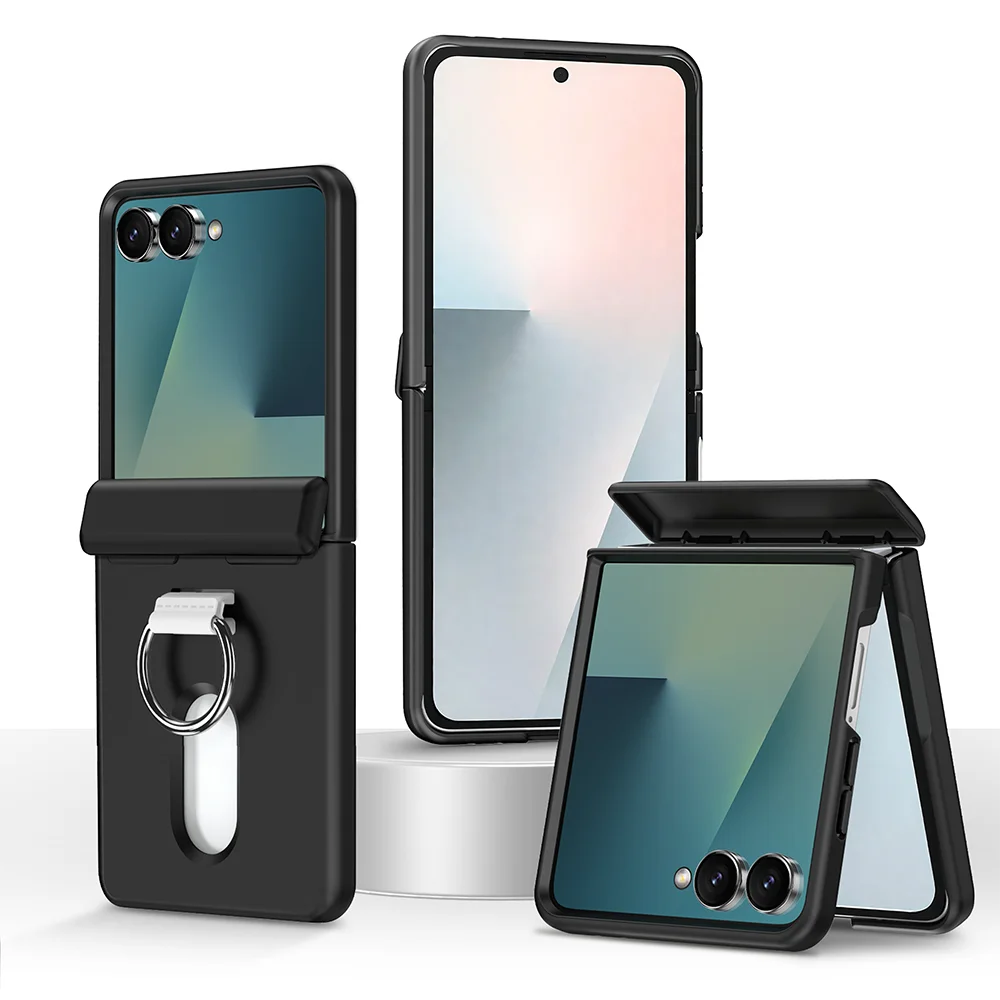 Luxury Slim Wallet Clip Phone Case with Card Slot and Finger Ring – Shockproof Cover
