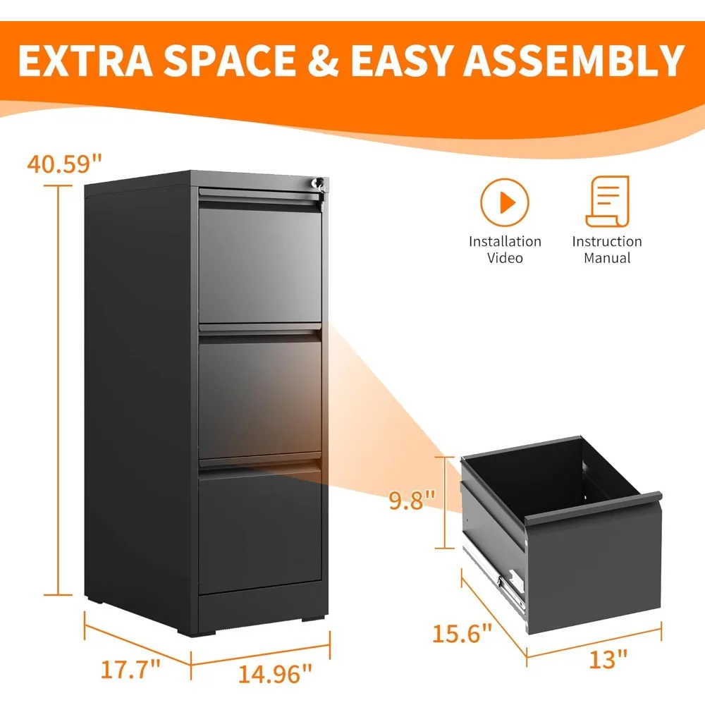 metal file cabinet with 3 drawer heavy duty locking file cabinets home office steel filing cabinet with lock vertical file cabin