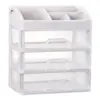 Desktop Storage Boxes With Draws for Vanity Skincare Cosmetics Organizer for Makeup Eyeshadow Brushes Lipstick Dresser Bathroom 4