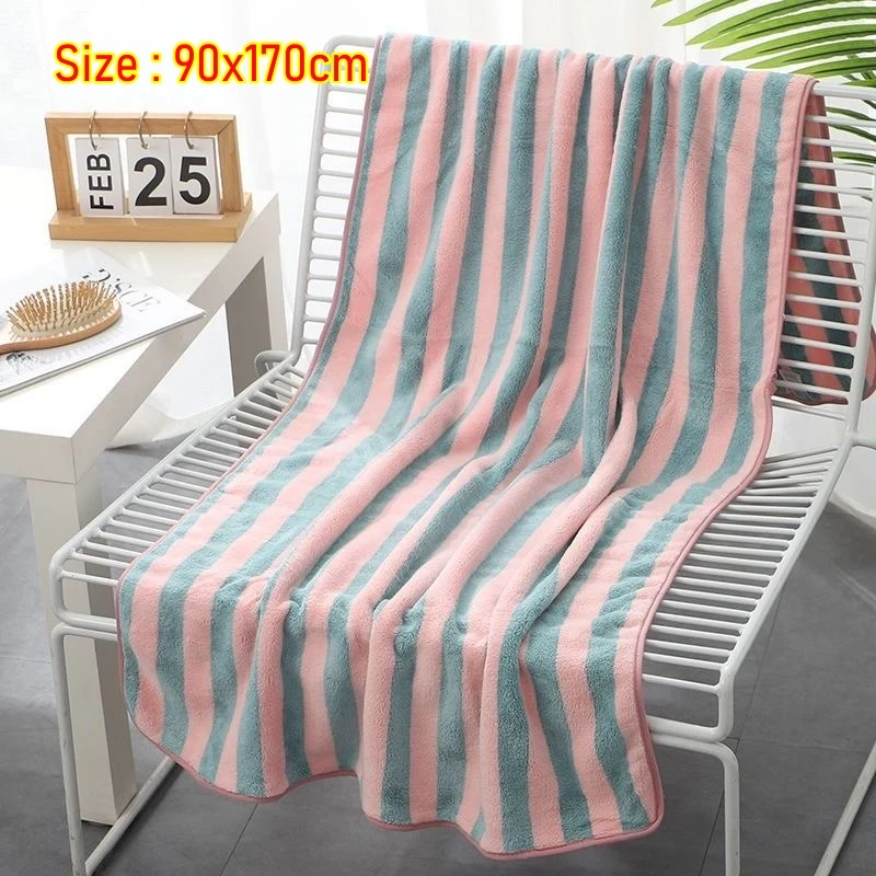 Stripe Super Soft Bath Towel 90 x 170 cm Bathroom Towel Gym Towel Sports Towel Beach Towel Super Absorbent 1pc 2