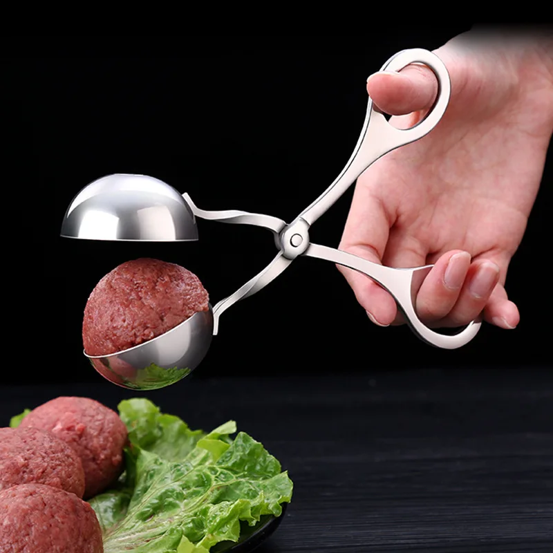 

Meatball Maker Tool Clip Newbie Non Stick Stuffed Meat Ball Spoon Shaper Cooking Scoop Stainless Steel Kitchen Tool Accessories