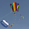 Kids Interactive Long Tile Rainbow Parafoil Flying Kite Educational for Play for Creative Outdoor Toy Best Gift for Outd 1