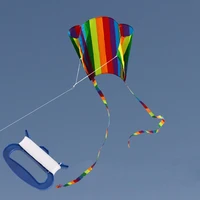 Kids Interactive Long Tile Rainbow Parafoil Flying Kite Educational for Play for Creative Outdoor Toy Best Gift for Outd 1