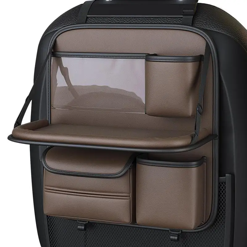 

Behind Seat Car Organizer Automotive Storage Pocket With Table Tray Car Seat Back Storage Bag For Mobile Phones Tablets