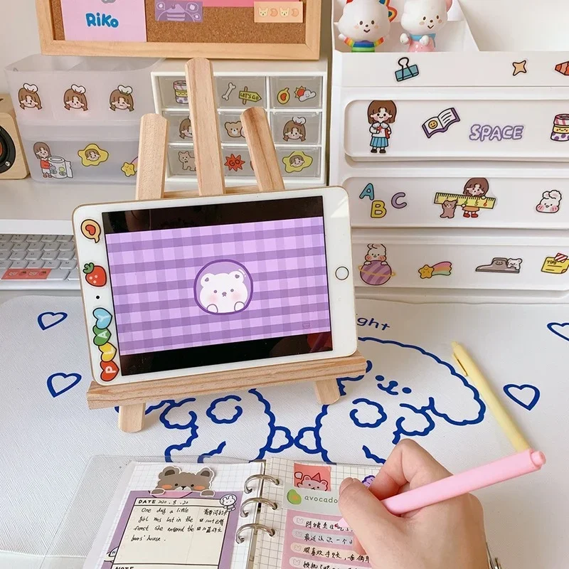 Tablet Stand For IPad Xiaomi Samsung Huawei Kindle Desktop Adjustable Wooden Holder Mini Easel Tablet Accessories