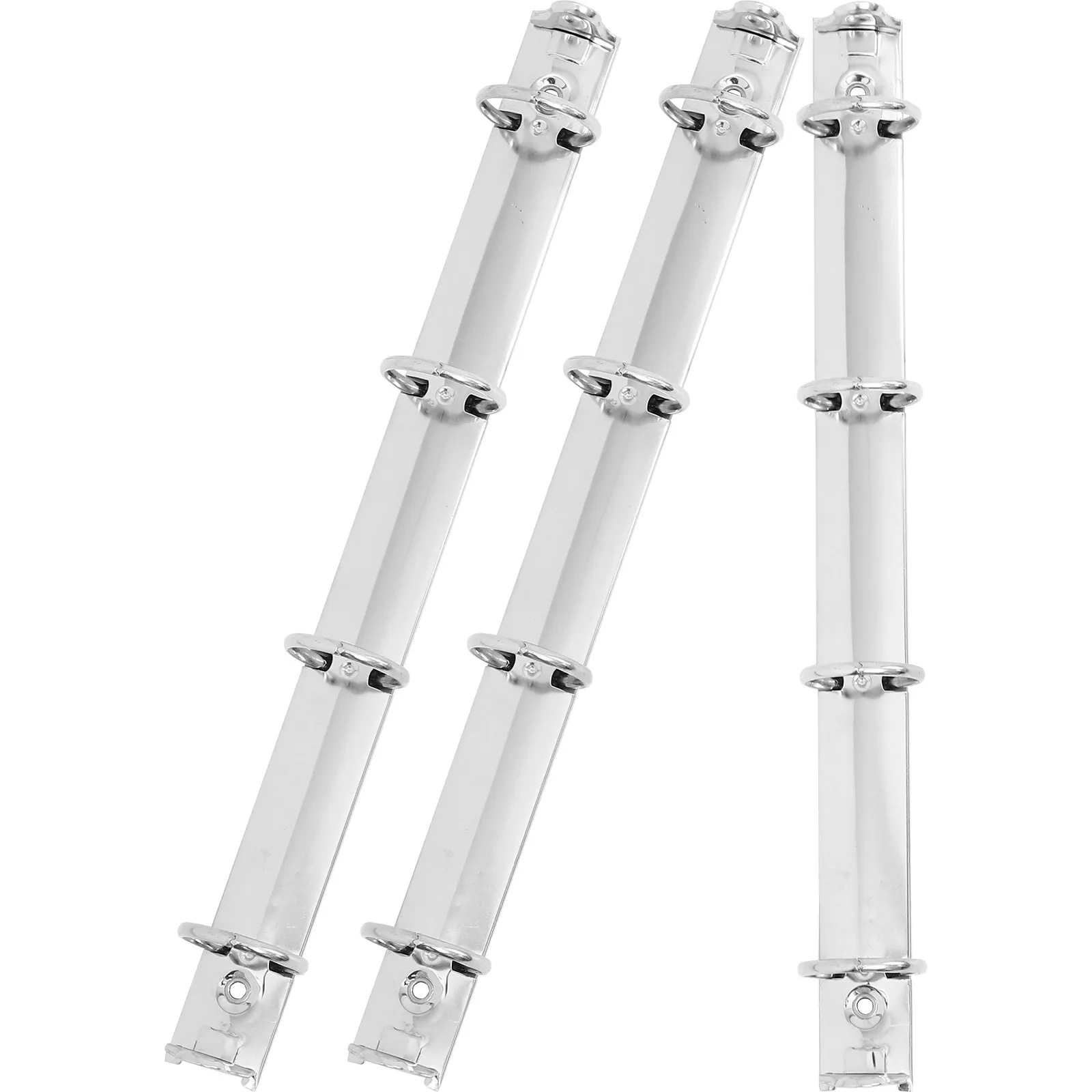 3Pcs 금속 링 바인더 메커니즘 교체 키트 노트북 플래너 사무실 사용을 위한 견고한 종이 바인딩 클립