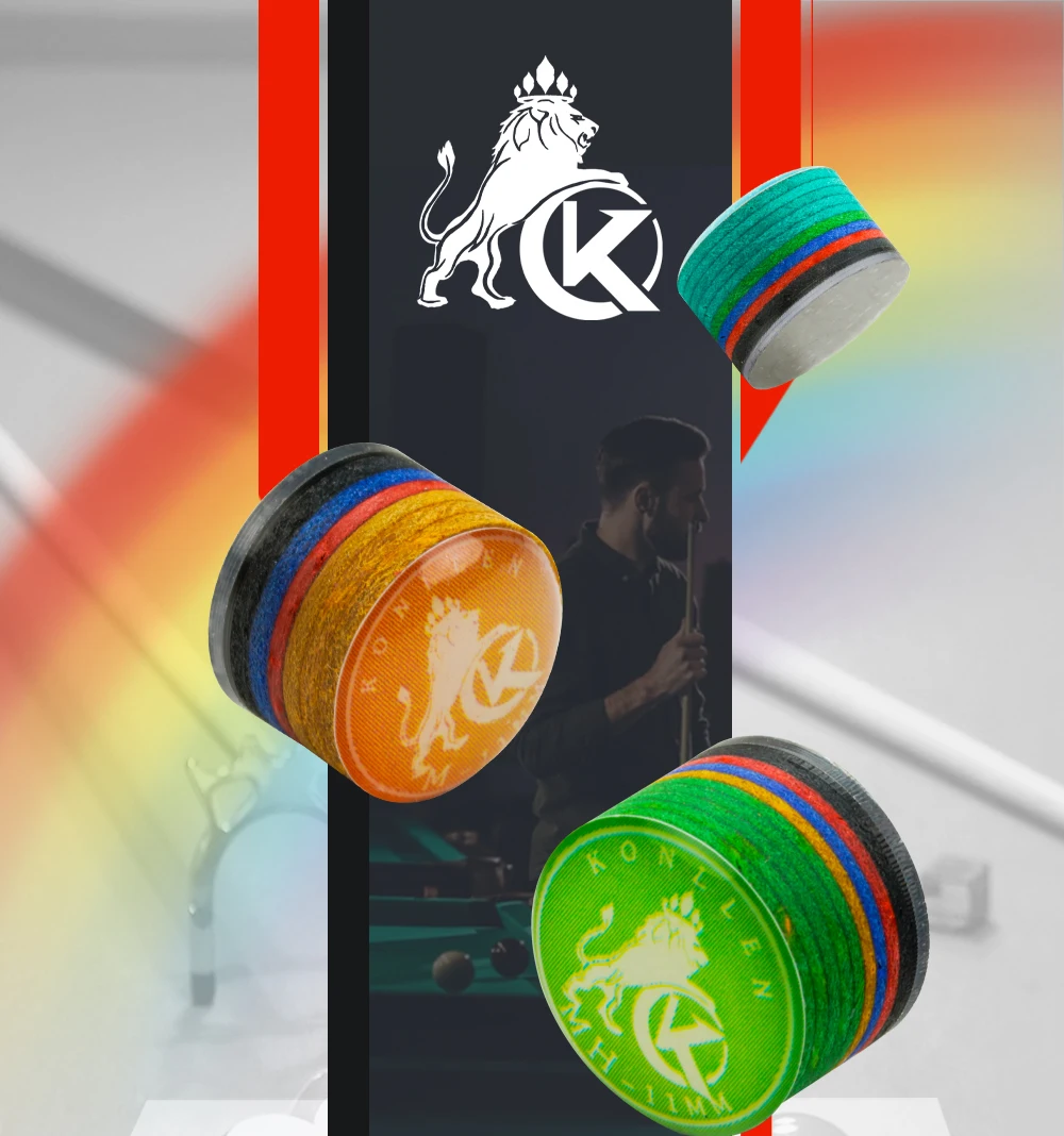 Description Picture 2 of itemKONLLEN Cue Tips Rainbow Tips 11/14mm 9 Multiple-Layers Snooker Hardness S/SS/SX/M/MH/H Billiards Pool Cue Billiard Accessories