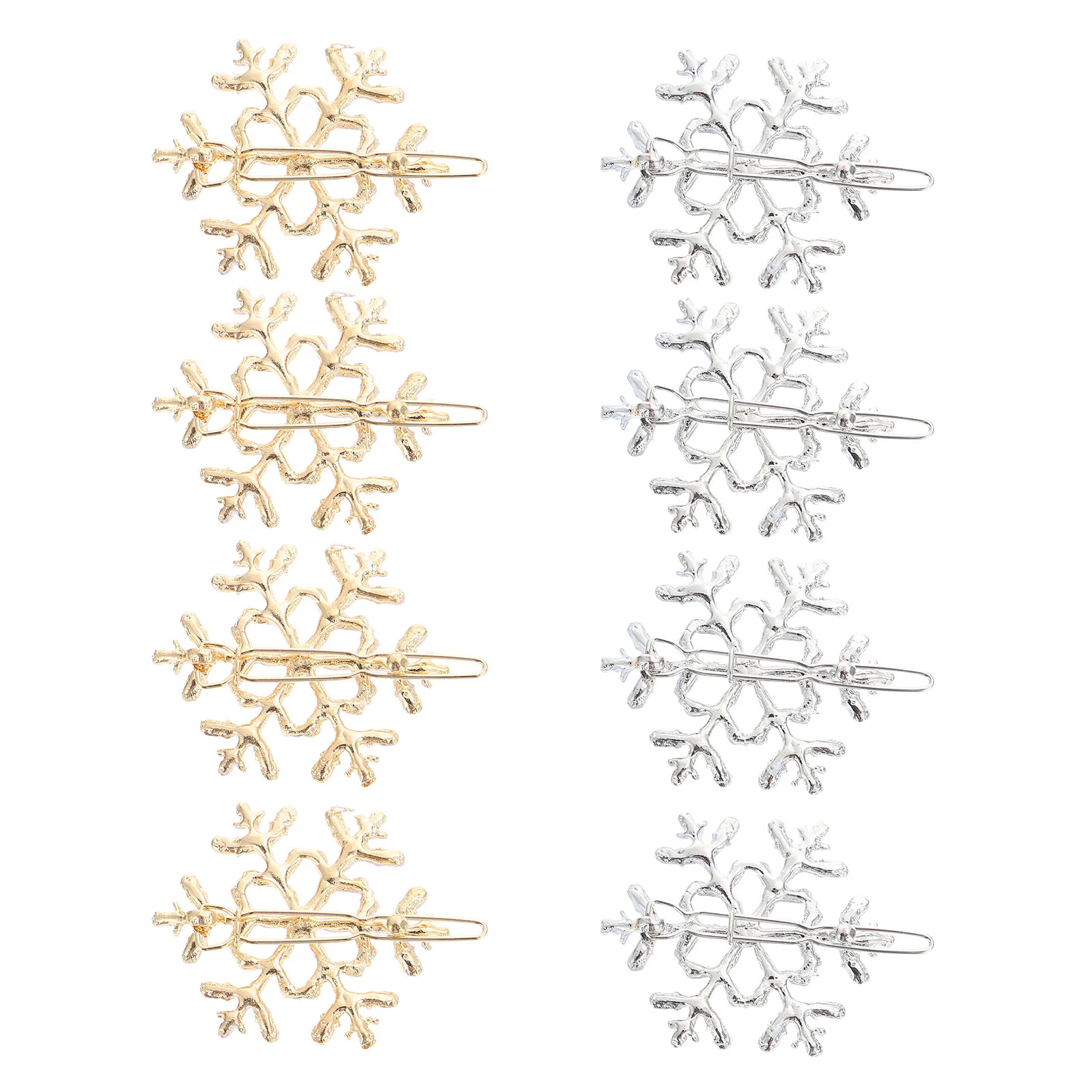 

8 Pcs Hair Clip Snowflake Hairpin Christmas Barrettes Lovely for Xmas Clips Miss