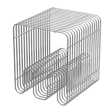 Metal Line Coffee Bedside Storage Bookshelf Wall Hanging Shelf Floor Small Sofa Edge Table Organizer Modern Minimalist Design