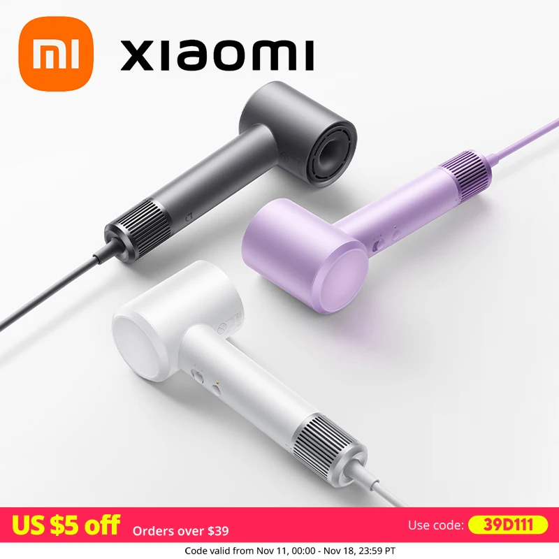 Hair Dryer Xiaomi Mijia H501 High Speed Negative Ions 110,000 Rpm Professional Care Wind Speed 62m/s 1600W Quick Dry