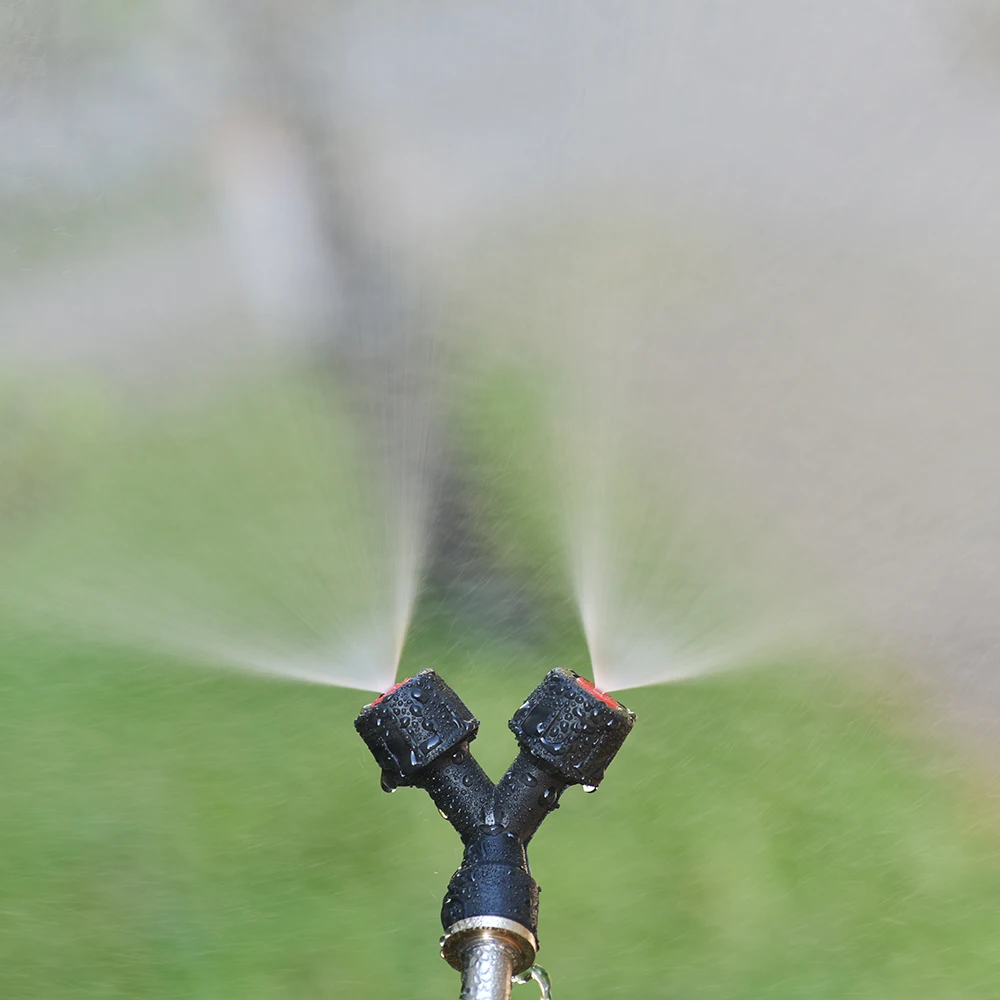 農業噴霧噴霧器ノズルシングル/ダブルノズルヘッド庭の芝生灌漑