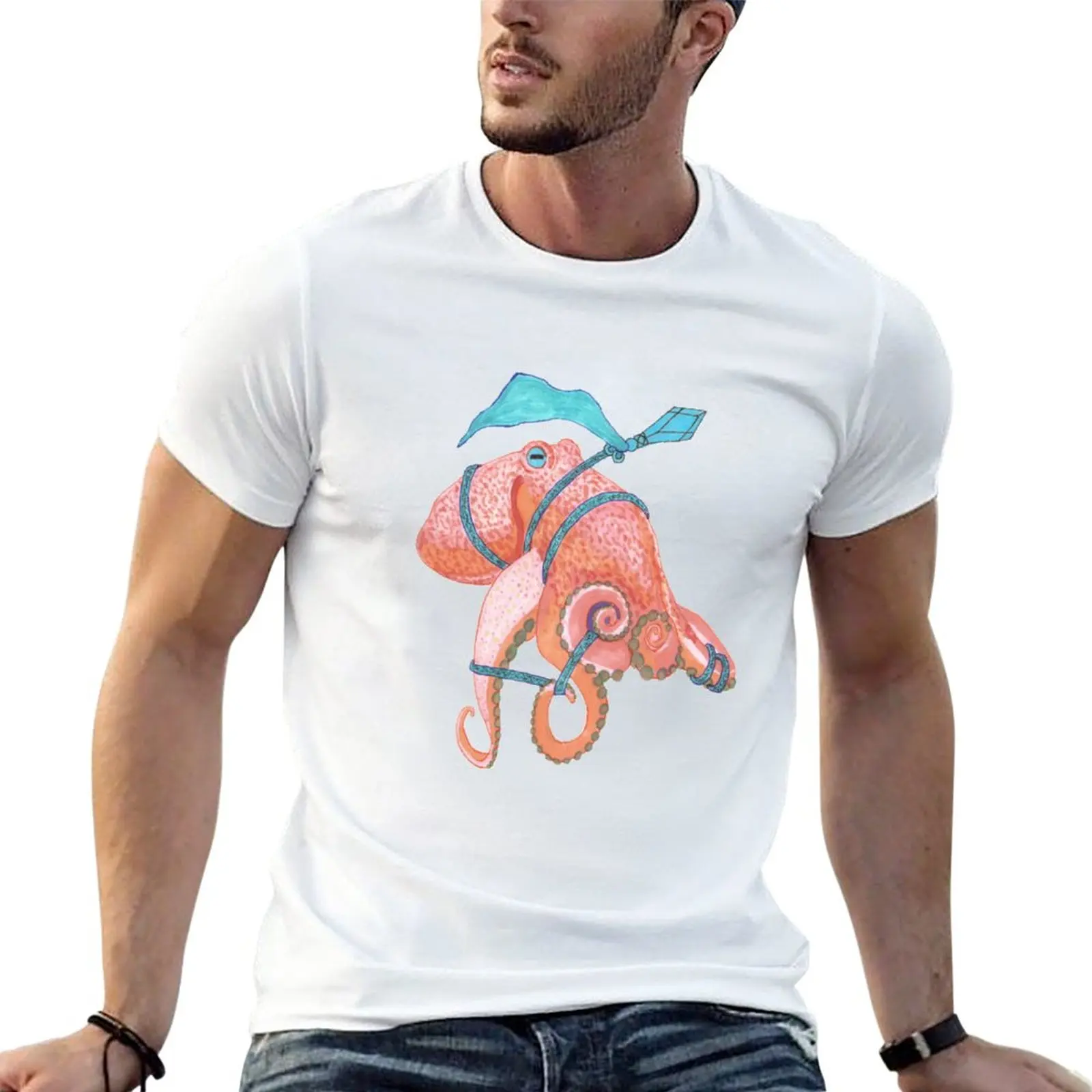

Ropedart Octopus T-Shirt vintage tees sublime t shirts for men pack