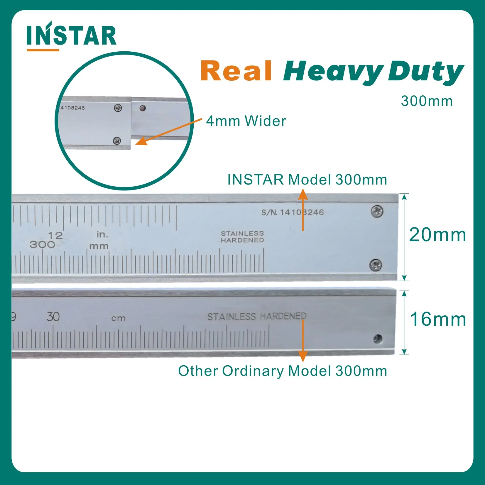 INSTAR Vernier Paquímetro Tipo Aço Inoxidável 150mm/6\, image size:1653x1653