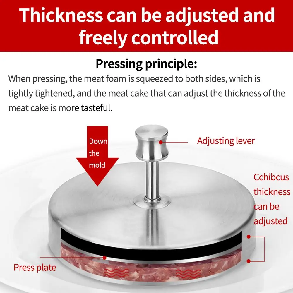 304 Steel Hamburger Patty Mould DIY Rice Patty Beef Egg Vegetable Fried Press Roll Hamburger Kitchen Gadget