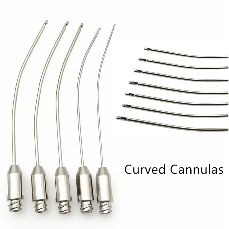 

Liposuction Cannula Curved Cannulas Micro Fat Transfer Needle Single Hole for Face Lift Liposuction Tools