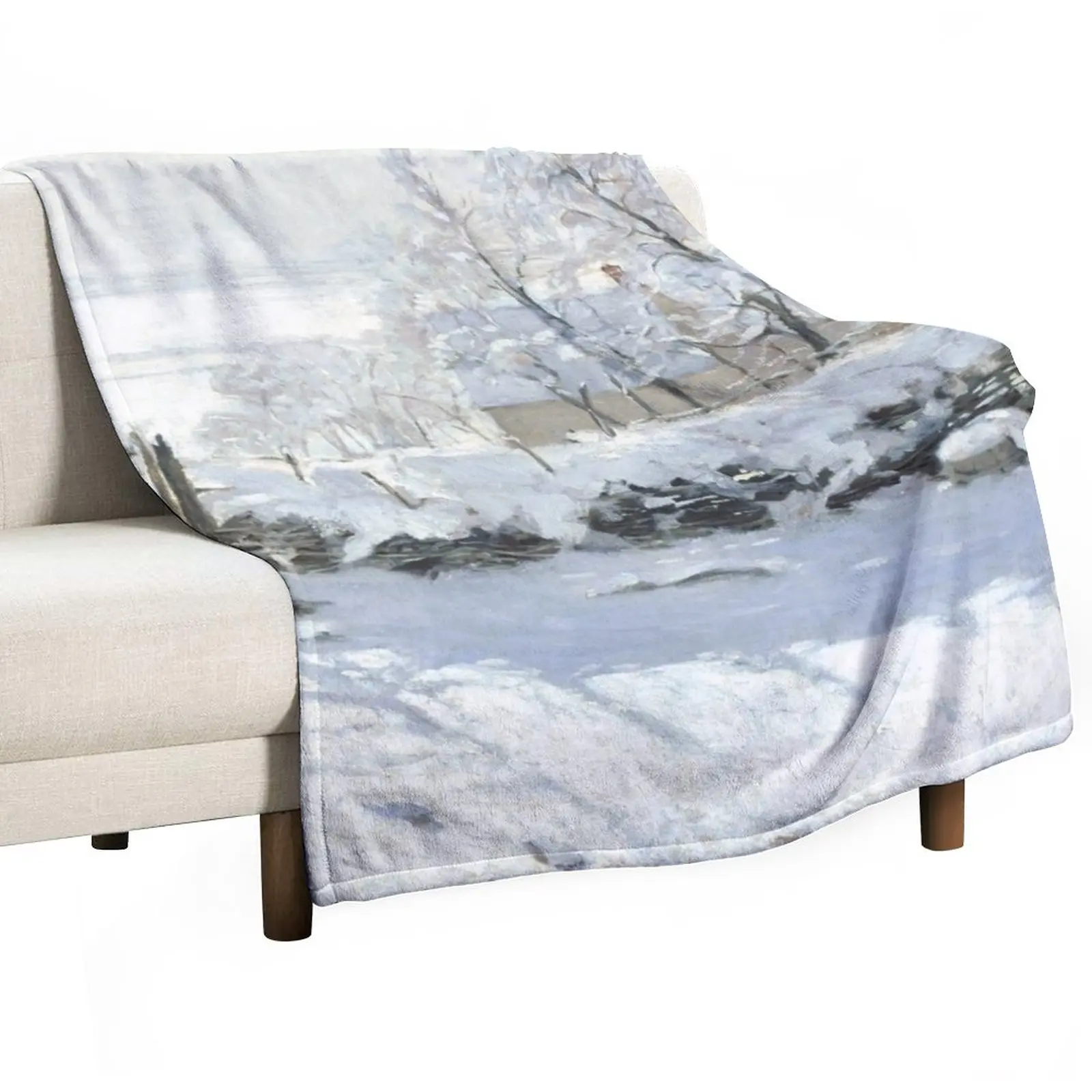 

New Magpie Monet Full Painting Throw Blanket bed plaid Decorative Bed Blankets