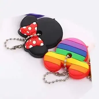 Keychain case cover 2PCS cartoon creative Minnie PVC soft for keys