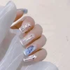 Nail Stamper Jelly Silicone Printing Nail Polish Stamping French Tip Nail Stamp Template with Scraper Manicure Stencil Tools Set 6