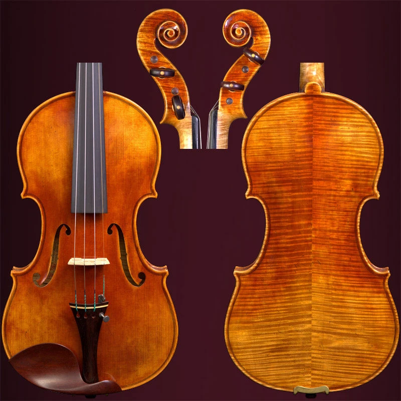 Alleuropean Spruce Professional Guarneri Violin 4/4 100 Handmade Red Vintage Oily Varnish
