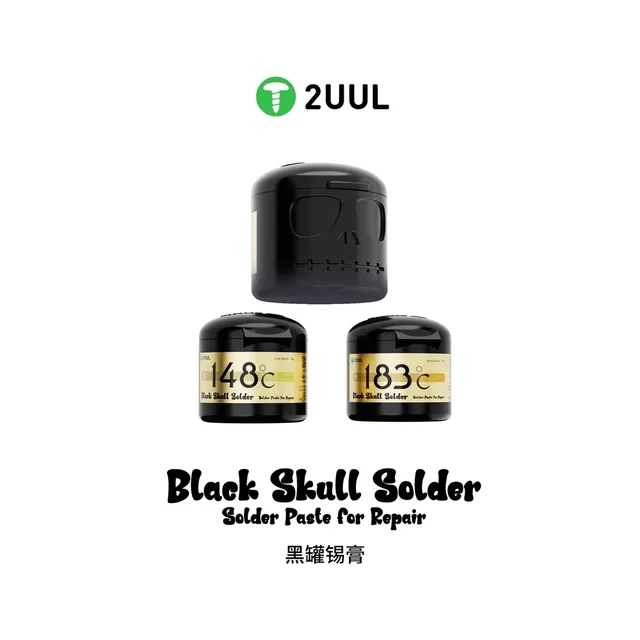 قصدير سائل 2UUL Black Skull (إصدار الجمجمة) – متوفر بدرجة انصهار 183°C و 148°C 1