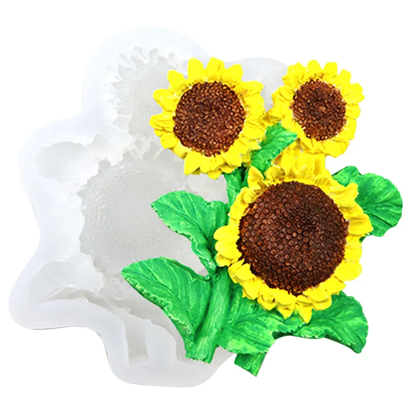 

Силиконовая форма для украшения торта в виде подсолнуха