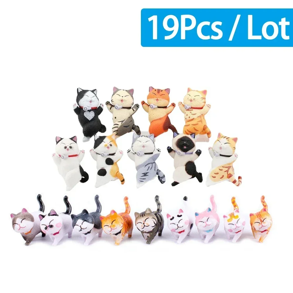 Adorable Kawaii Cat Ornaments - Mini Kitten Figurines for Birthday Gifts and Home Décor