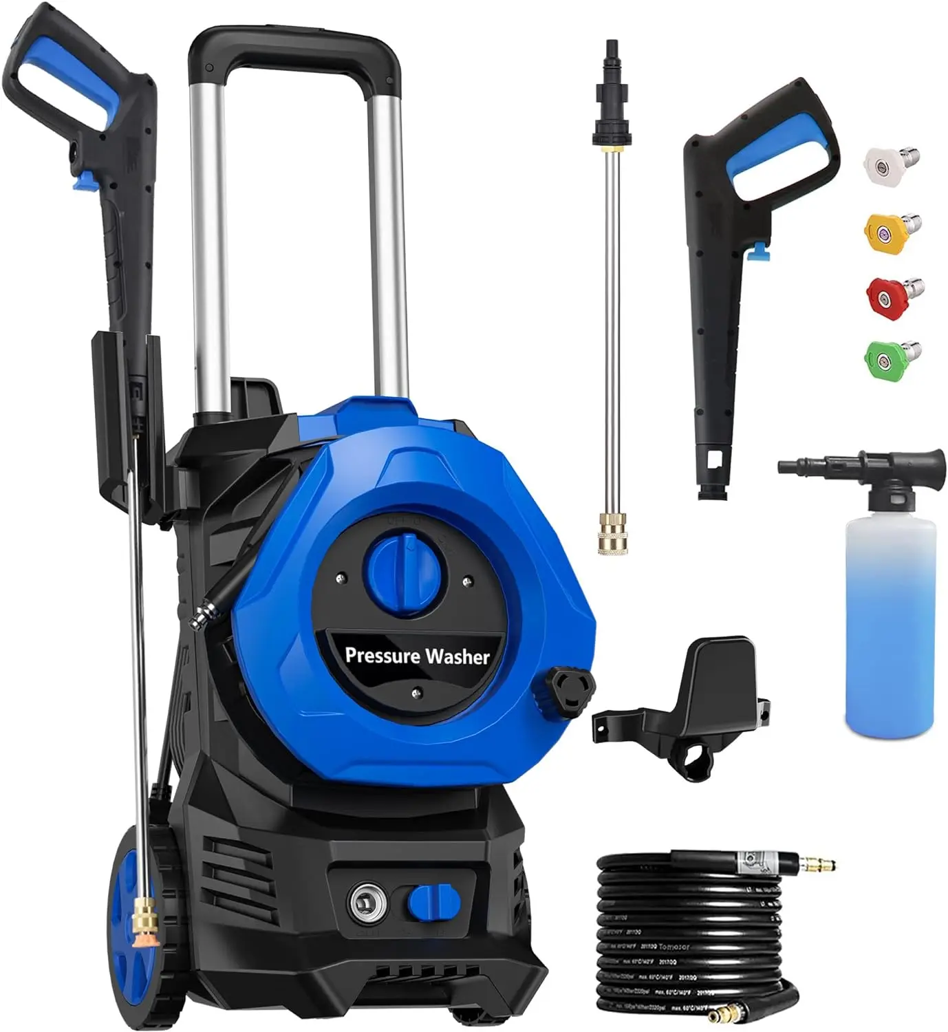 

Electric Power Washer 4200PSI Max 2.8 GPM Electric Pressure Washer with 25 Foot Hose, 16.4 Foot Power Cord, Soap Tank Car Wash