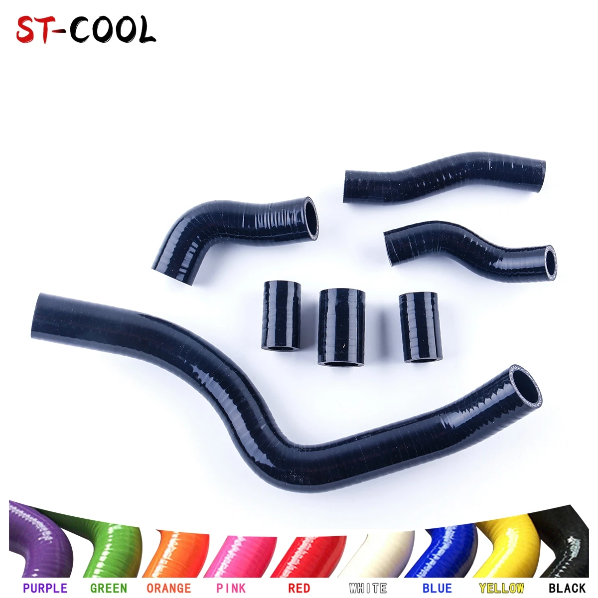 

For KTM 950 990 Adventure / S-Superduke Supermoto 2005-2012 2006 2007 2008 2009 2010 2011 Radiator Silicone Hoses Kit Tubes 7Pcs