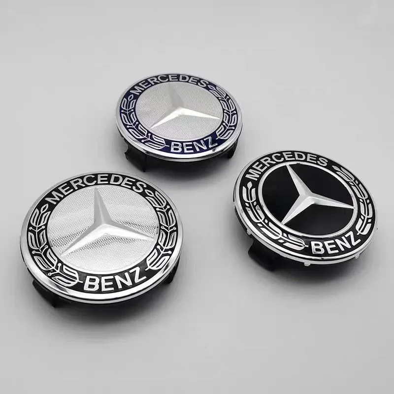75mm Car Accessories ABS Wheel Center Hub Cover Rim Caps For Mercedes Benz Amg C180 C200 C260 W108 W124 W126 W140 W168 W169 W176
