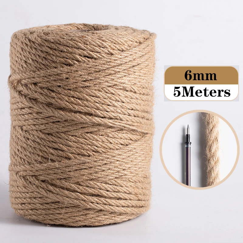 16mm Jute Hemp Rope Natural Thick Rope Craft Twine For Gardening Bundling  Camping Decorating - Cords - AliExpress