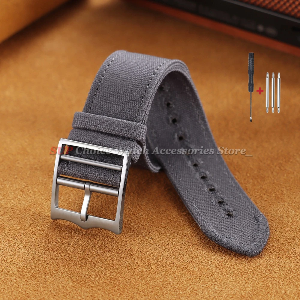 Durable High-Density Nylon Watch Strap with Soft Ribbed Design