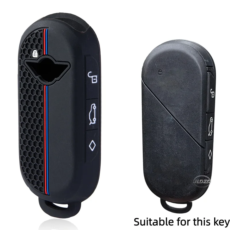 Silicone Car Key Protector Case - Durable Rubber Auto Remote Cover & Keychain Accessory