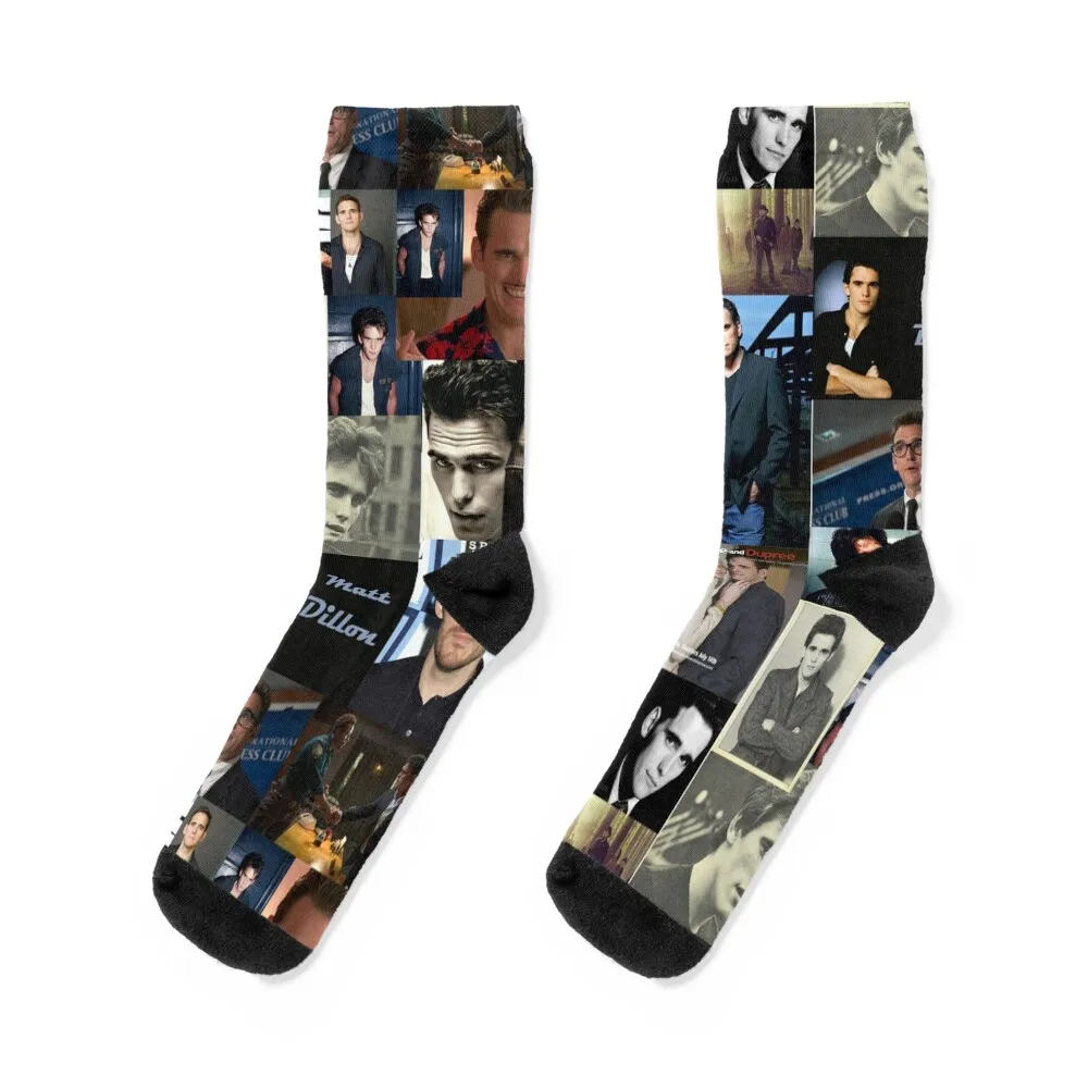 

Matt Dillon Abstract Collage Socks custom sports gift retro floral Designer Man Socks Women's