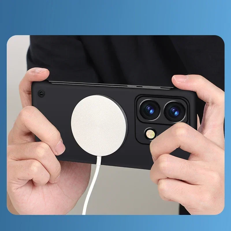 Ultra Thin Frameless Magnetic Matte Phone Case with Magsafe Compatibility - Candy Color Finish