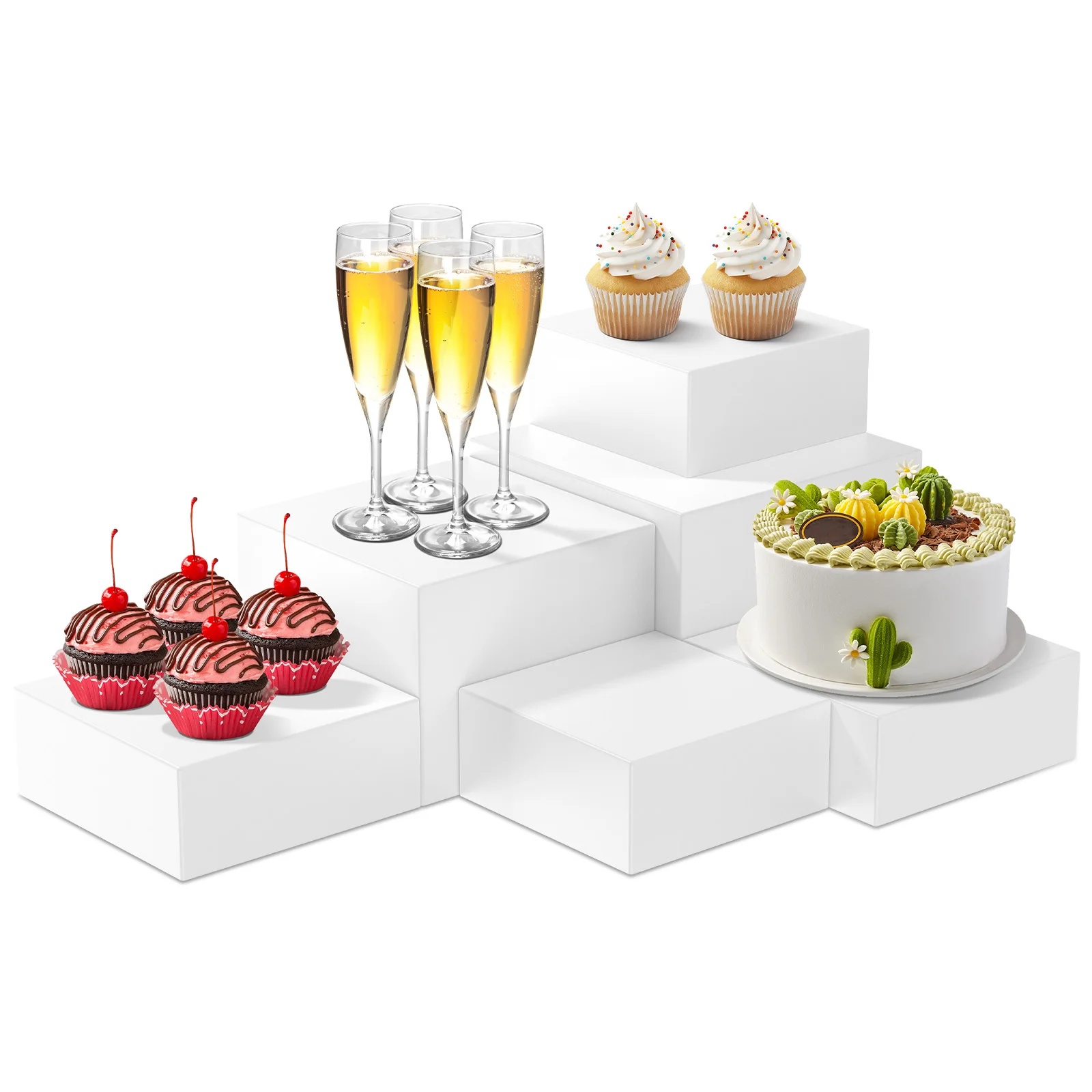 Acrylic Buffet Riser Food Display Stands for Party Catering