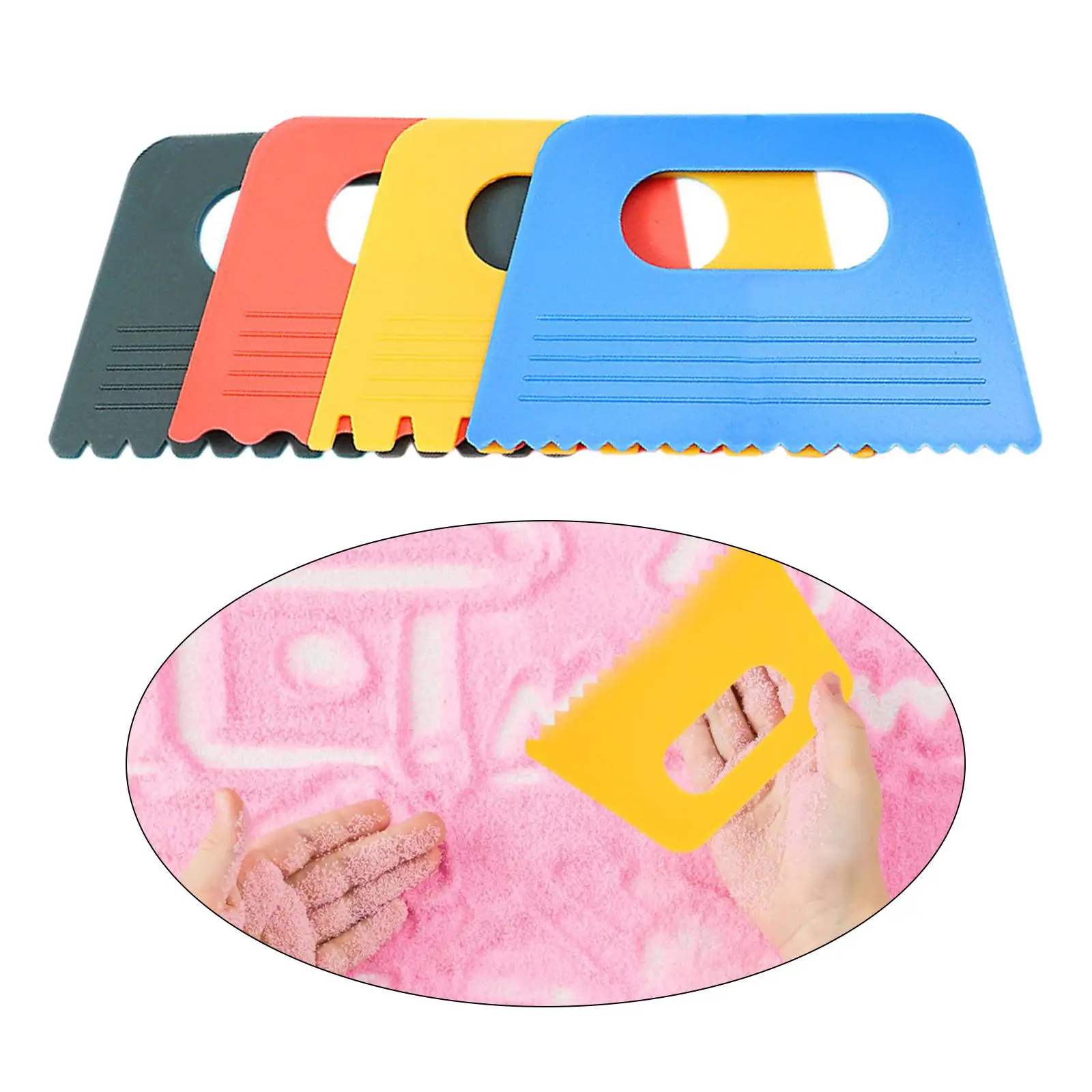 Children's Paint Graffiti Paint Scraper Plastic Multi-function Tooth-shaped Scraper Art