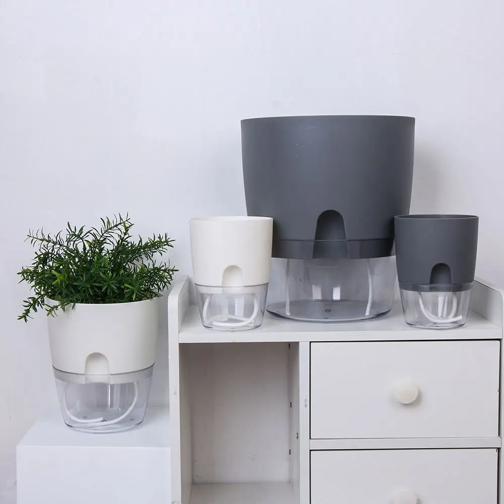 2 layer Succulent plant With cotton rope Hydroponics Self-watering Lazy Flowerpot Watering Planter Flower pot