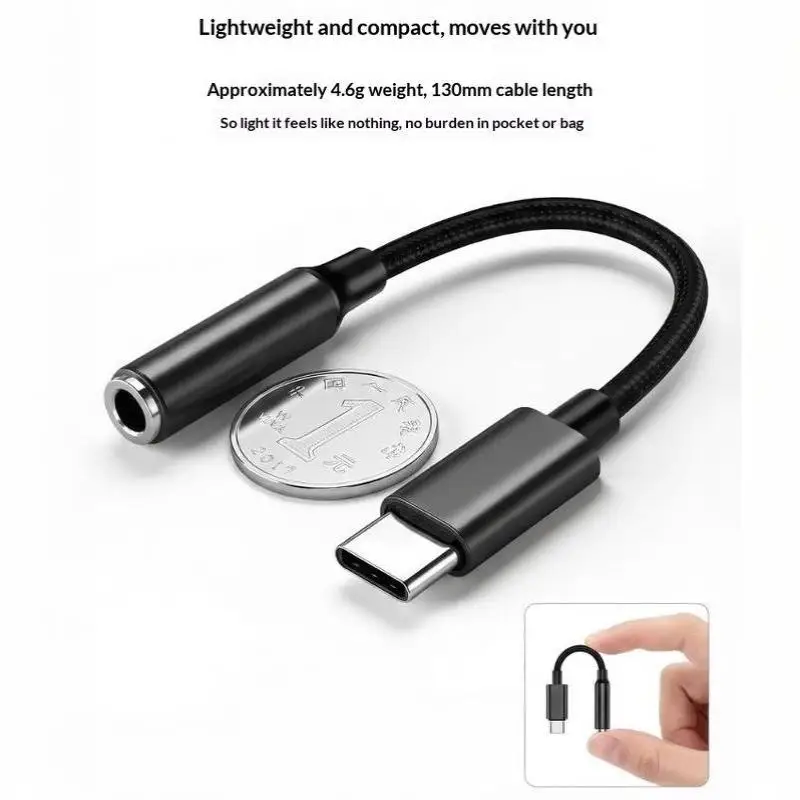 USB C to 3.5mm Headphone Audio Adapter - Premium Type C Audio Cable with 3.5mm Jack Converter