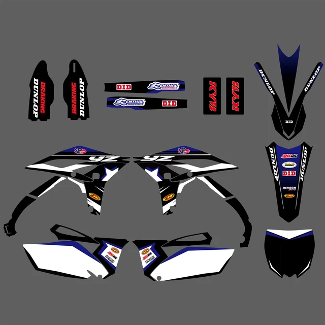 Motocross Racing Graphic Background Decal Sticker Kit For Yamaha YZF250  YZ250F YZ 250F YZF250 2010 2011 2012 2013 Decoration